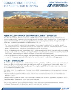 Heber Valley Corridor Overview Flyer